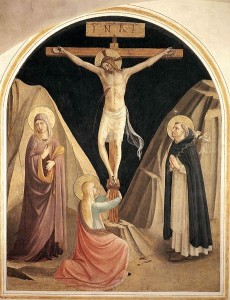 460px-Fra_Angelico_-_Crucifixion_with_the_Virgin,_Mary_Magdalene_and_St_Dominic_(Cell_25)_-_WGA00547