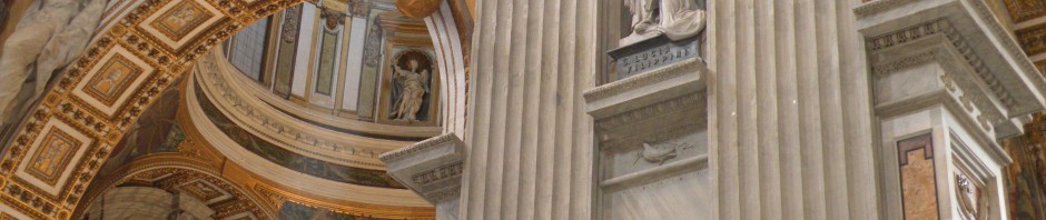 Interior of Saint Peter's Basilica, Rome, Italy, 2011, taken by Martha Wiggins