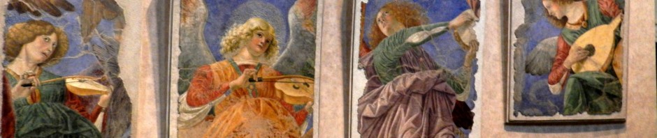 Melozzo's Angels on display in Vatican. Taken by Martha McDuff Wiggins, 2012
