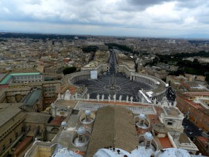 View from the top of the Vatican, taken by Martha McDuff Wiggins, 2012