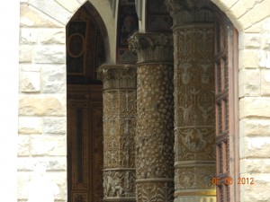 Gilded Columns in the Courtyard at Palazzo Vecchio, Florence, Italy. Taken by Martha McDuff Wiggins, 2012